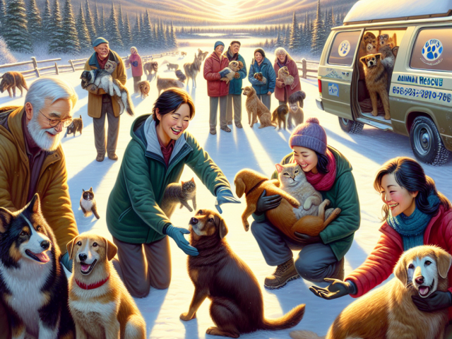 Rescuing Dogs and Cats: Volunteer Network Transports Them Northward