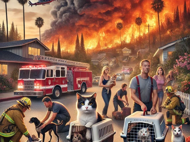 Urgent Pet Evacuations as LA Wildfire Threatens California Homes